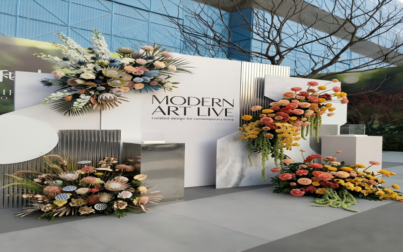 faux greenery for office commercial space